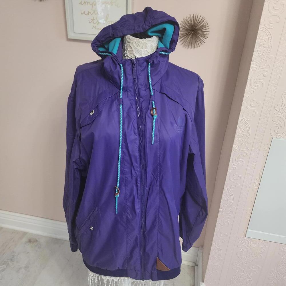 Flawless Adidas light weight jacket purple teal lknw condition large
